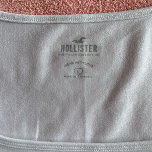 Hollister White Square Neck Short Sleeve Tee - Picture 2 of 2